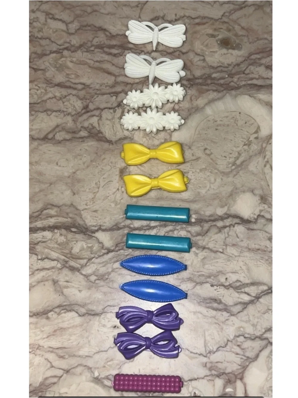 Vintage Lot Goody Barrette Clips 80s 90s Plastic Butterfly’s Ribbon Bow Daisy